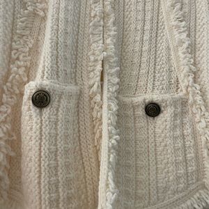 Intermix knit fringe blazer